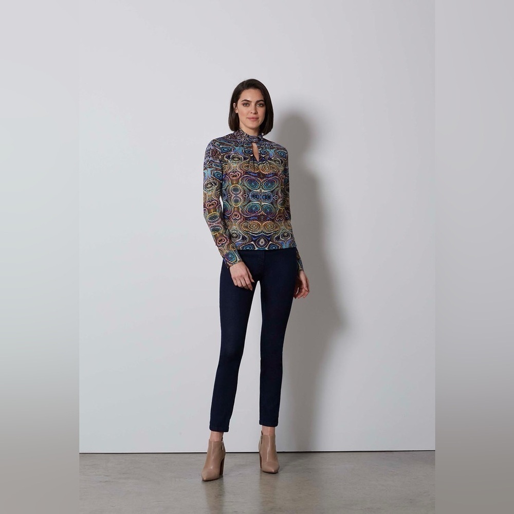 Carlisle Collection Silk Geode Blouse Size 2